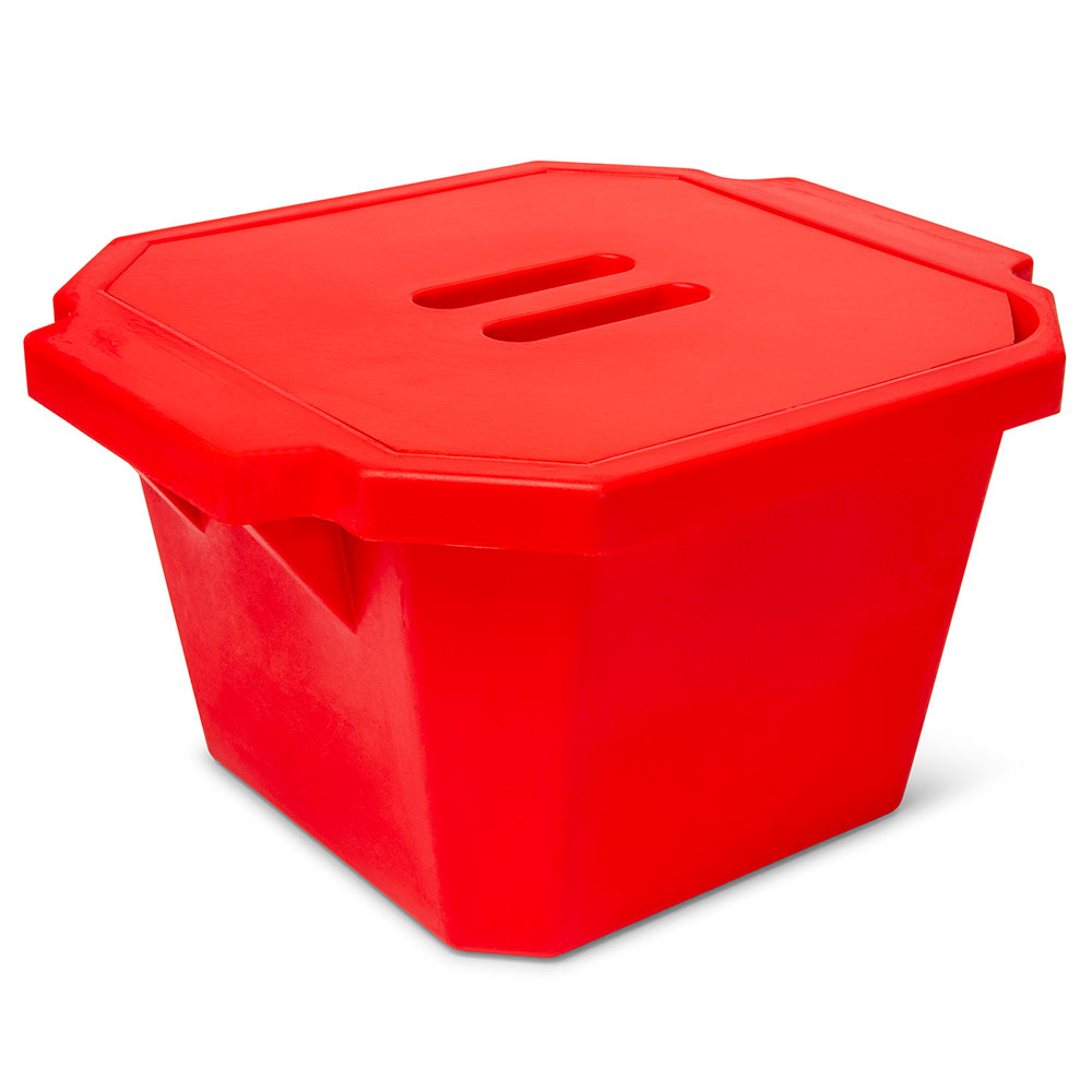 Globe Scientific Ice Bucket with Cover, 4.5 Liter, Red Image